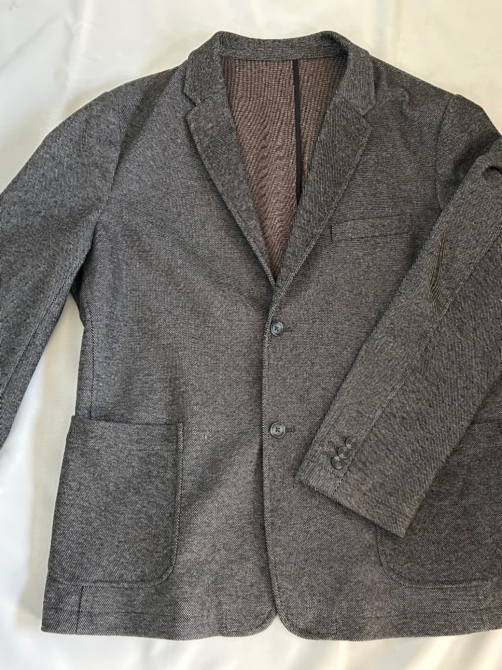 Daniel Hechter Paris Men’s Textured Grey Blazer – Size L (Modern Fit)